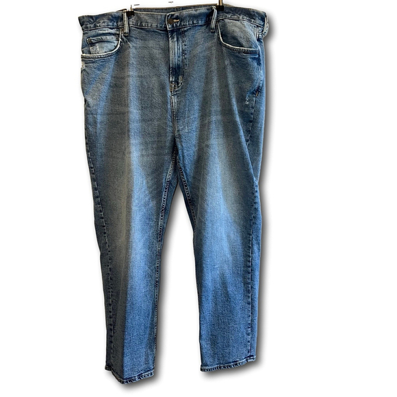 Old Navy Jeans Slim Men's 44x30 Regular Stretch Zip Mid Wash Pockets Distressed - Picture 1 of 16